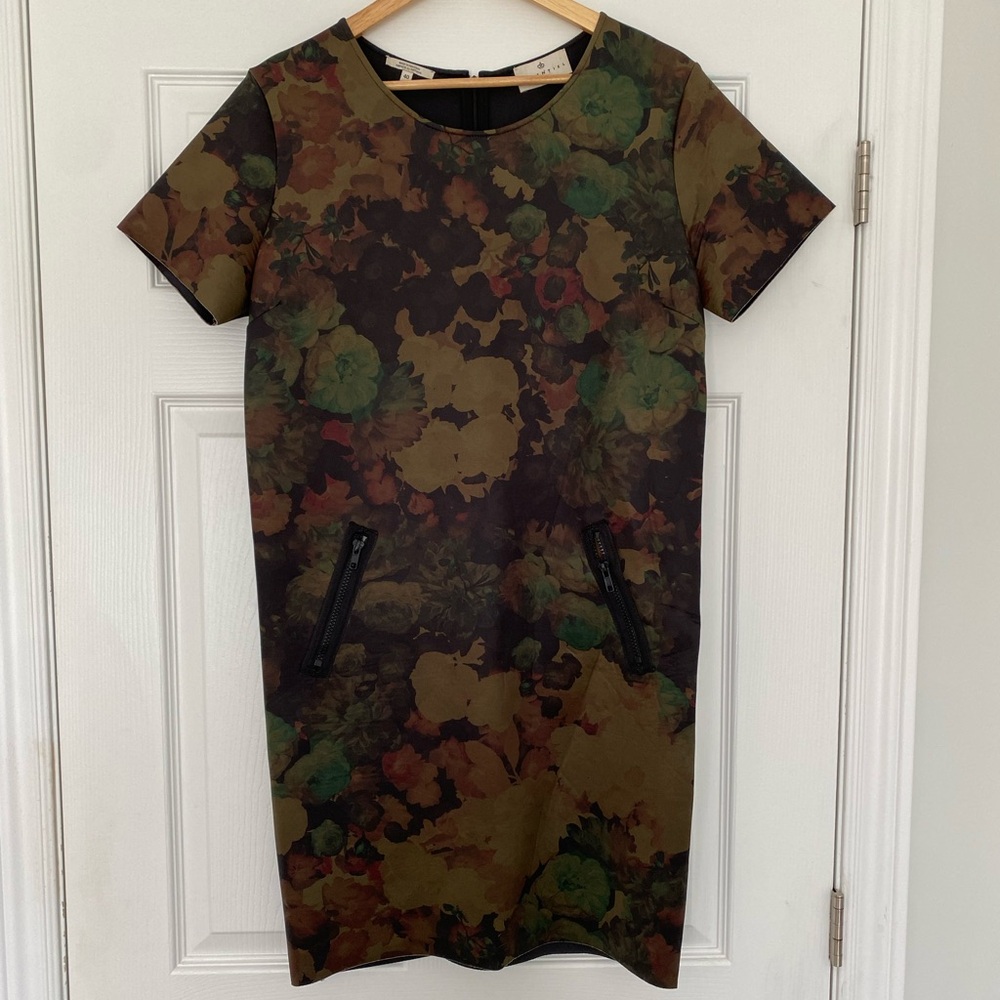 Essentiel Antwerp Floral Camo Short Sleeve Dress Size 10